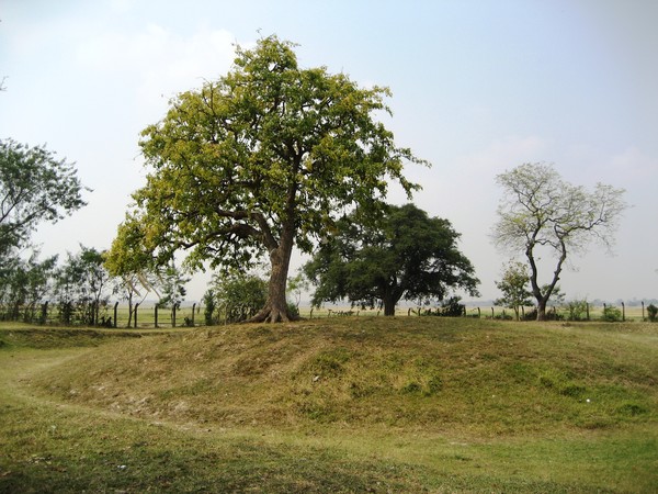 Ступа, скрытая под многометровым слоем земли и обнаруженная относительно недавно археологами. Отмечает место рождения Будды Кракучанды.
